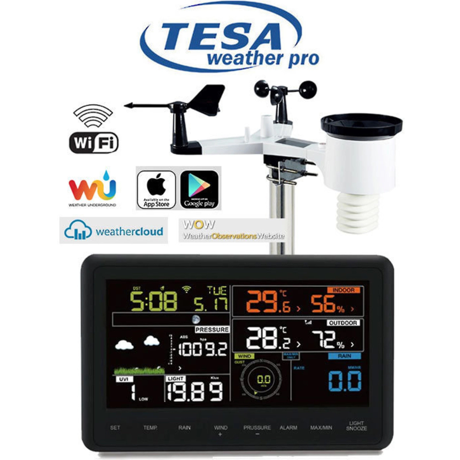Tesa WS2980C Pro Wireless Weather Station