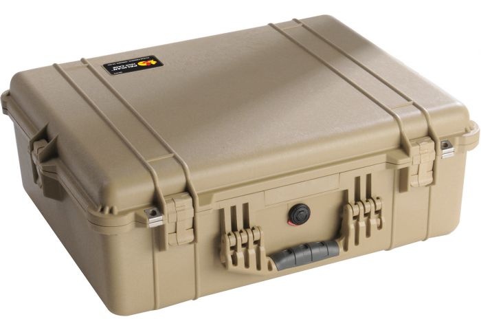 Pelican 1600 Case without Foam (Desert Tan)