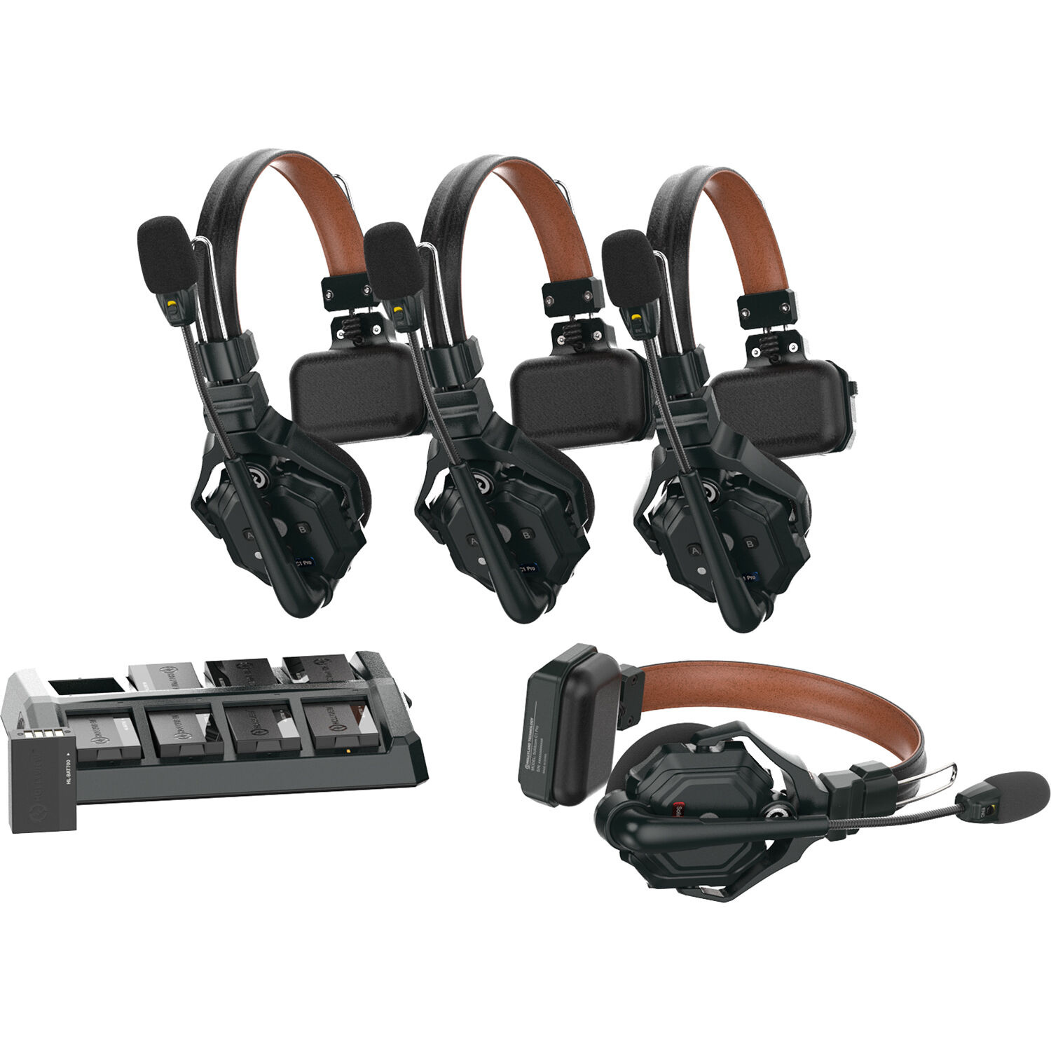 Hollyland Solidcom C1 Pro-4S Full-Duplex Wireless Intercom System with 4 Headsets (1.9 GHz)