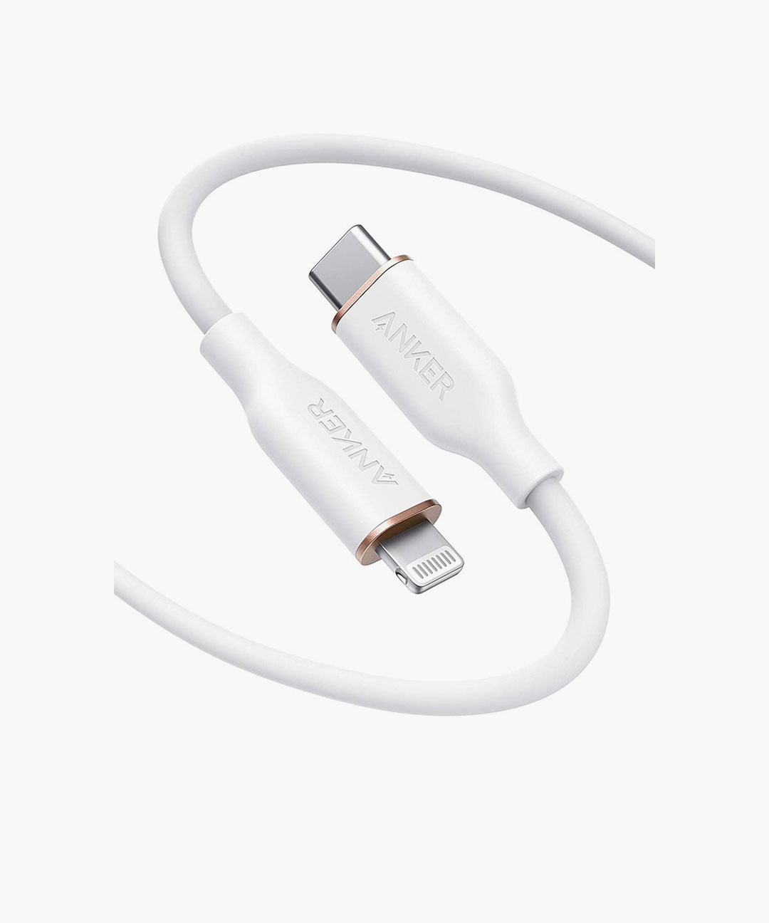 Anker PowerLine Soft USB-C to Lightning Cable (White, 1.8m)