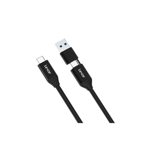 Lexar LPA100C-RNBNG USB-C Male to USB-A Male/USB-C Male Cable (30cm)