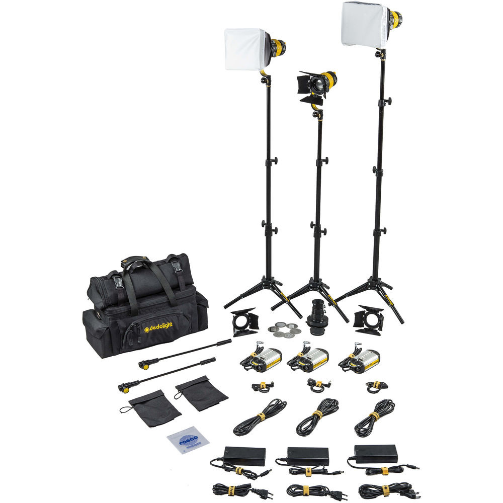 Dedolight DLED3 TURBO 3-Light Standard Bi-Colour Kit