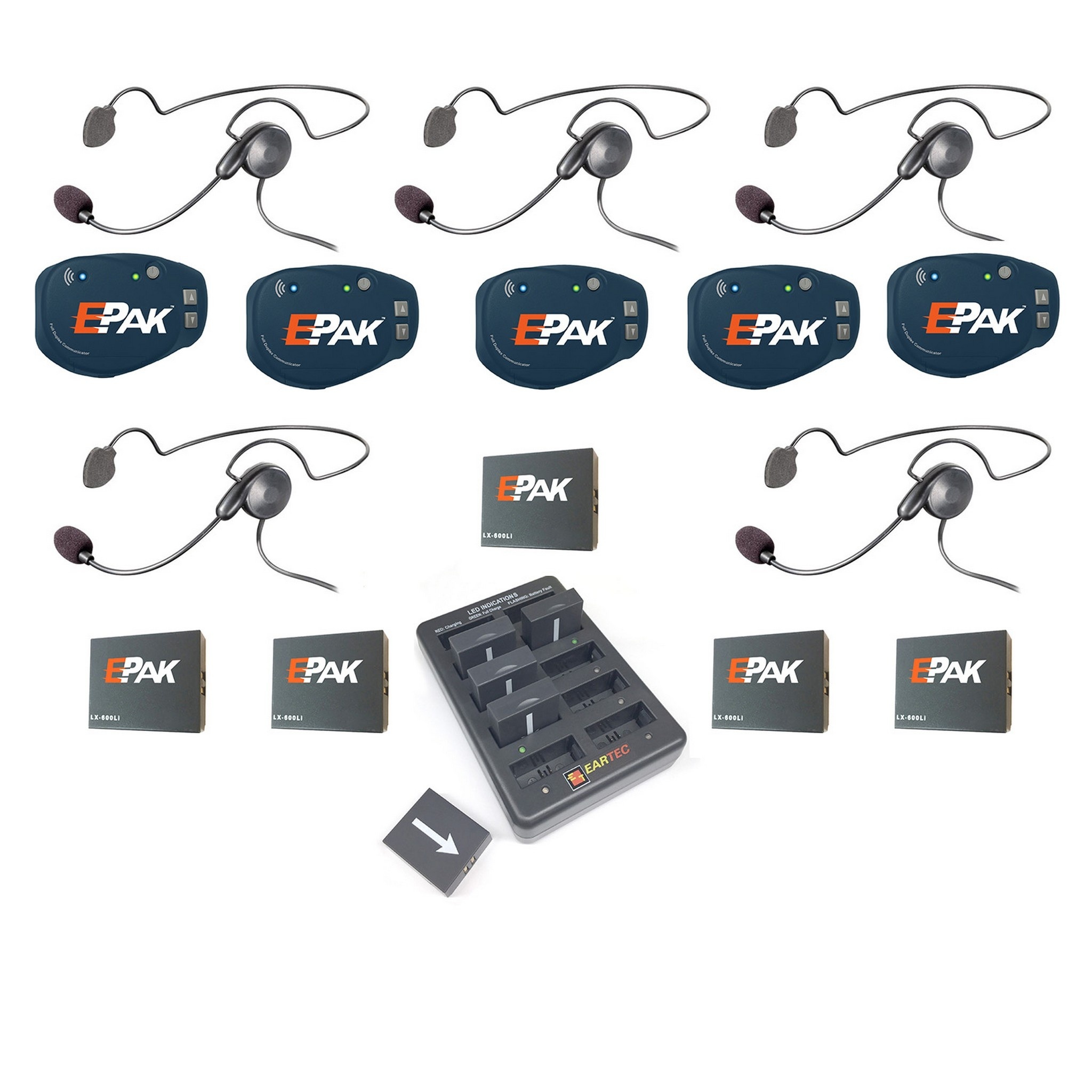Eartec EP5CYB EPak 5 Person Wireless Headset System