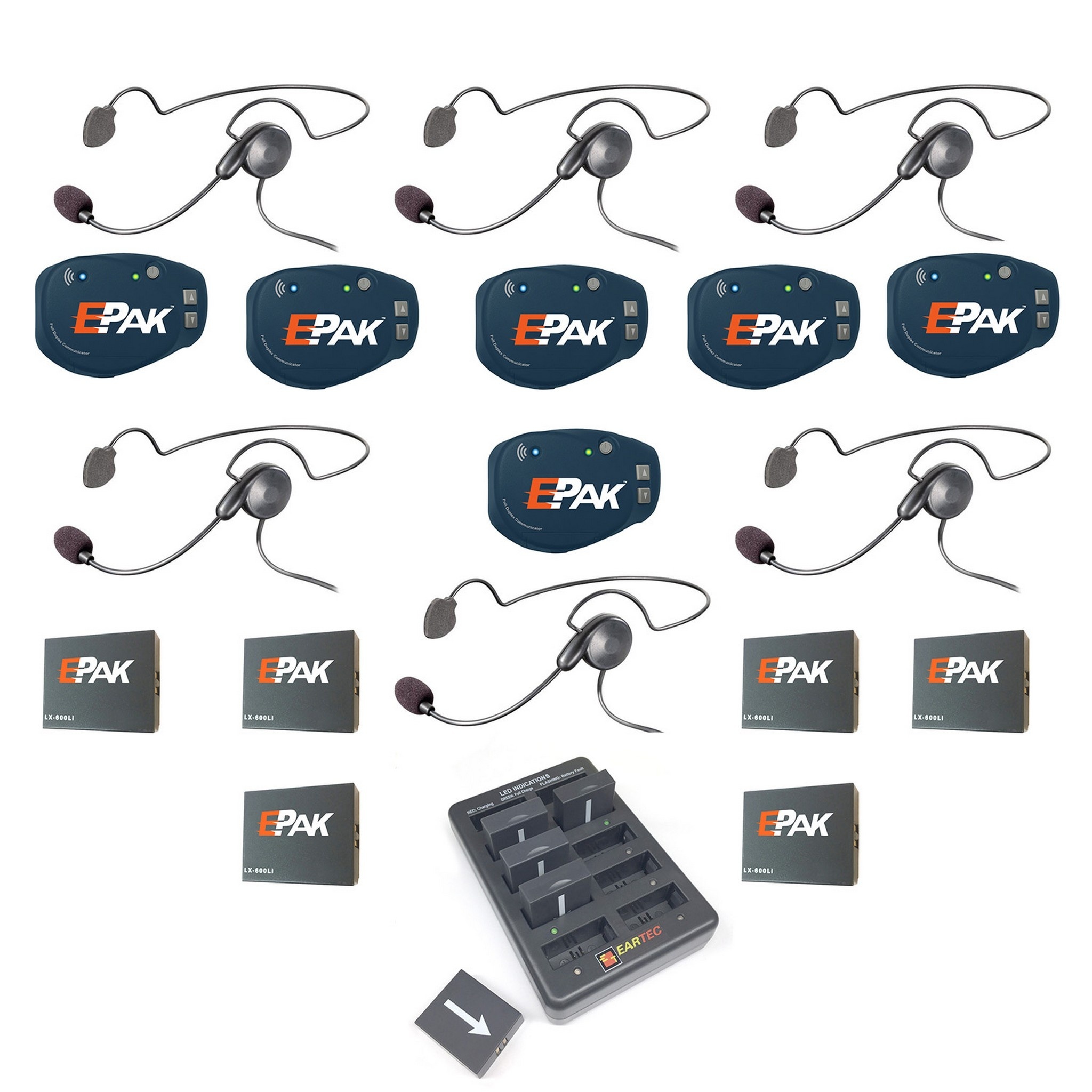 Eartec EP6CYB EPak 6 Person Wireless Headset System