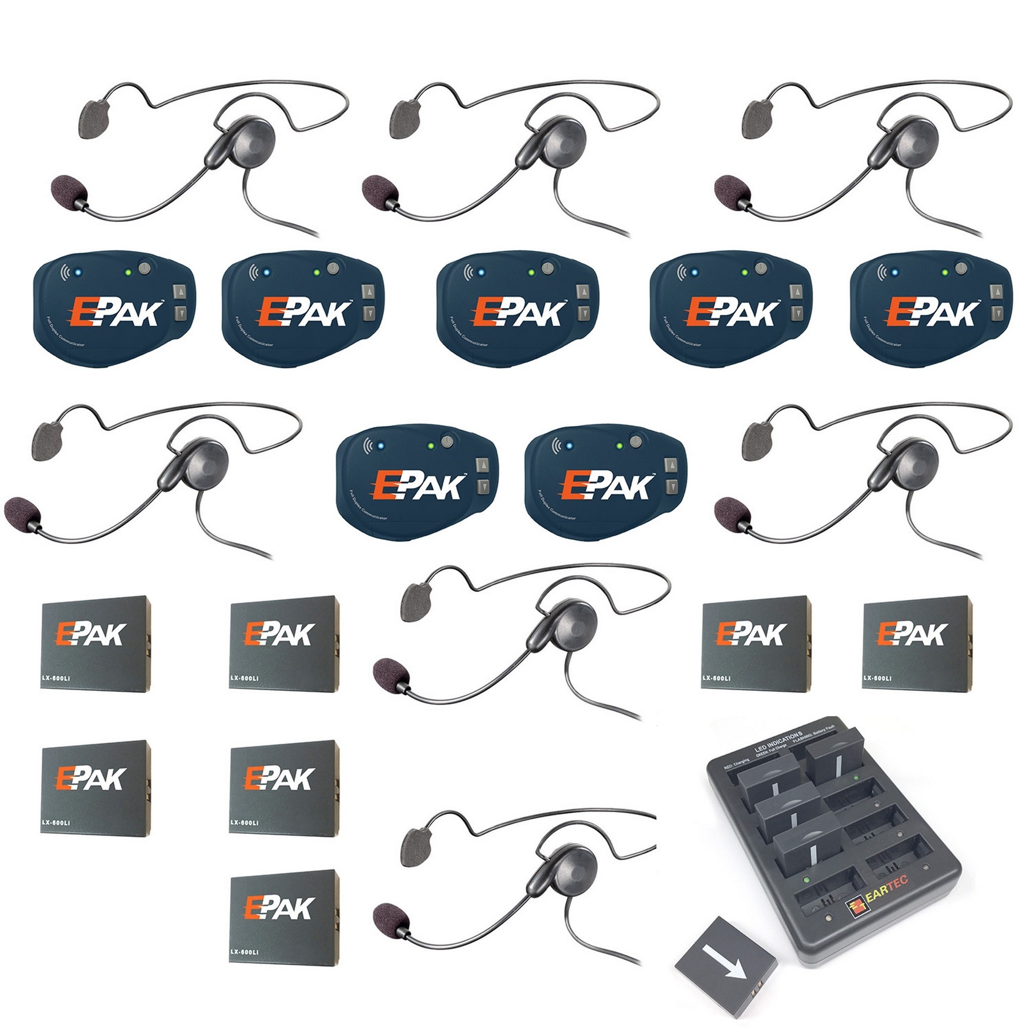 Eartec EP7CYB EPak 7 Person Wireless Headset System