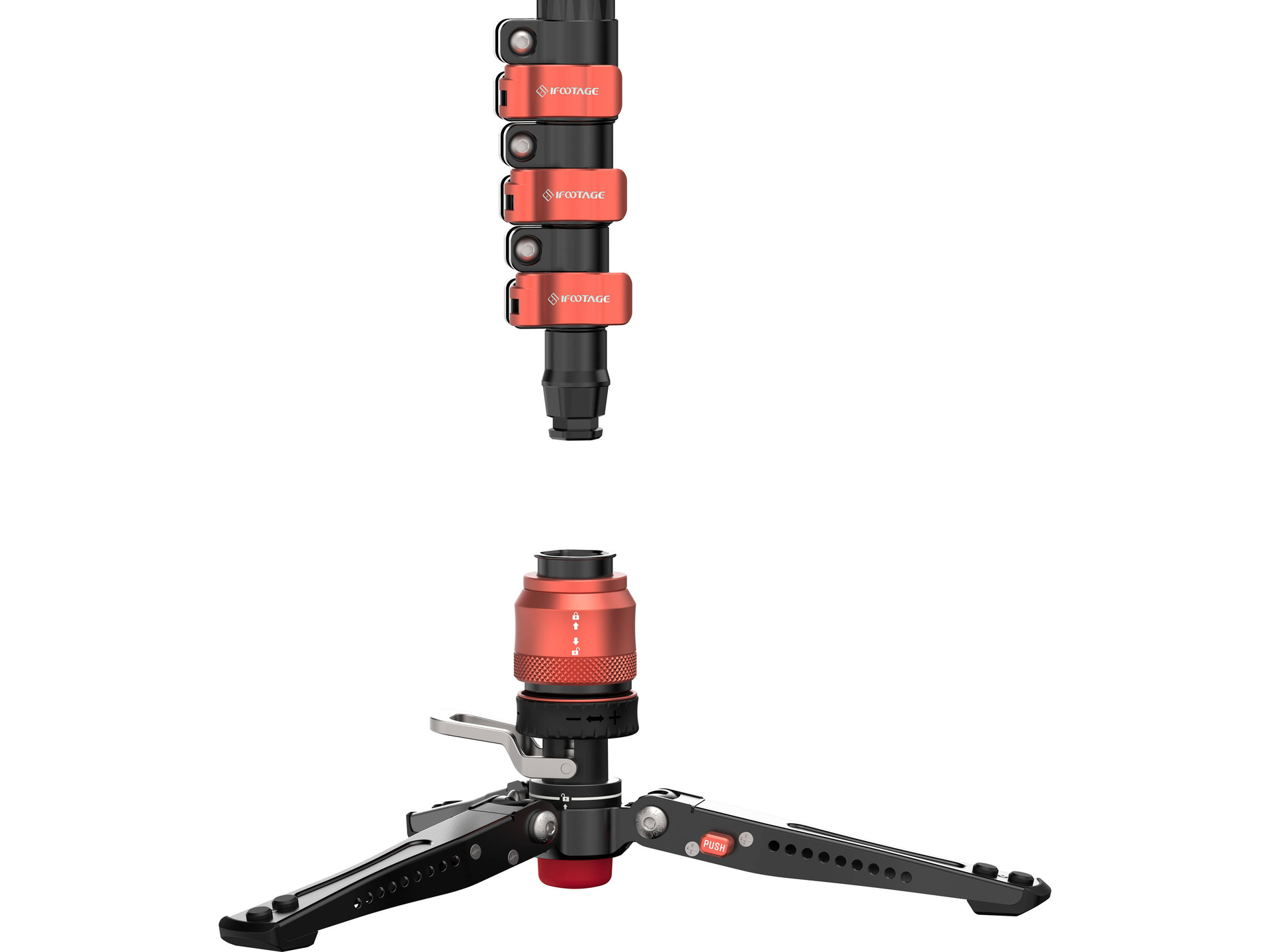 iFootage Cobra C180F-P Carbon Fibre Monopod with Pedal-Release