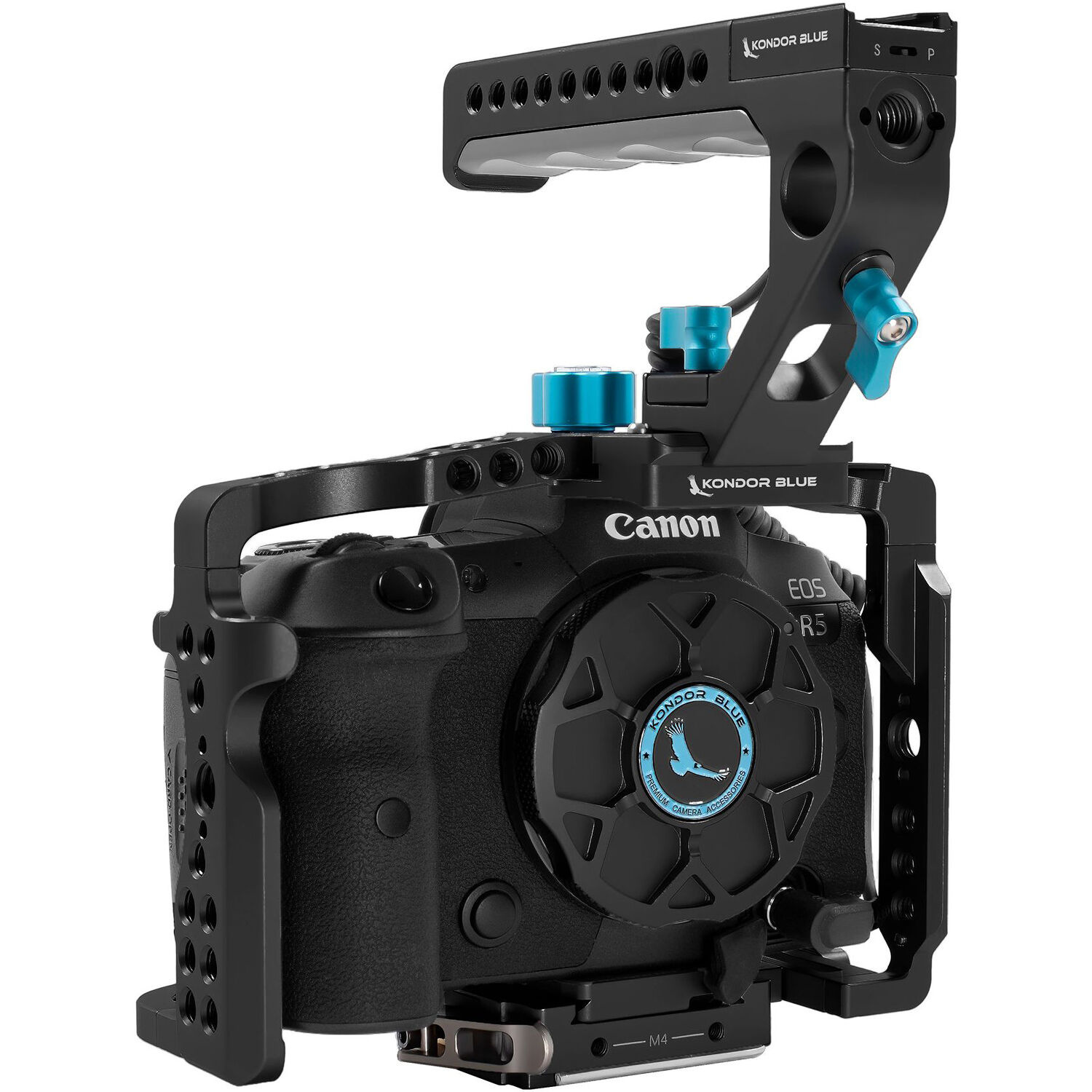 Kondor Blue Full Cage with Top Handle for Canon R5/R6/R (Raven Black)