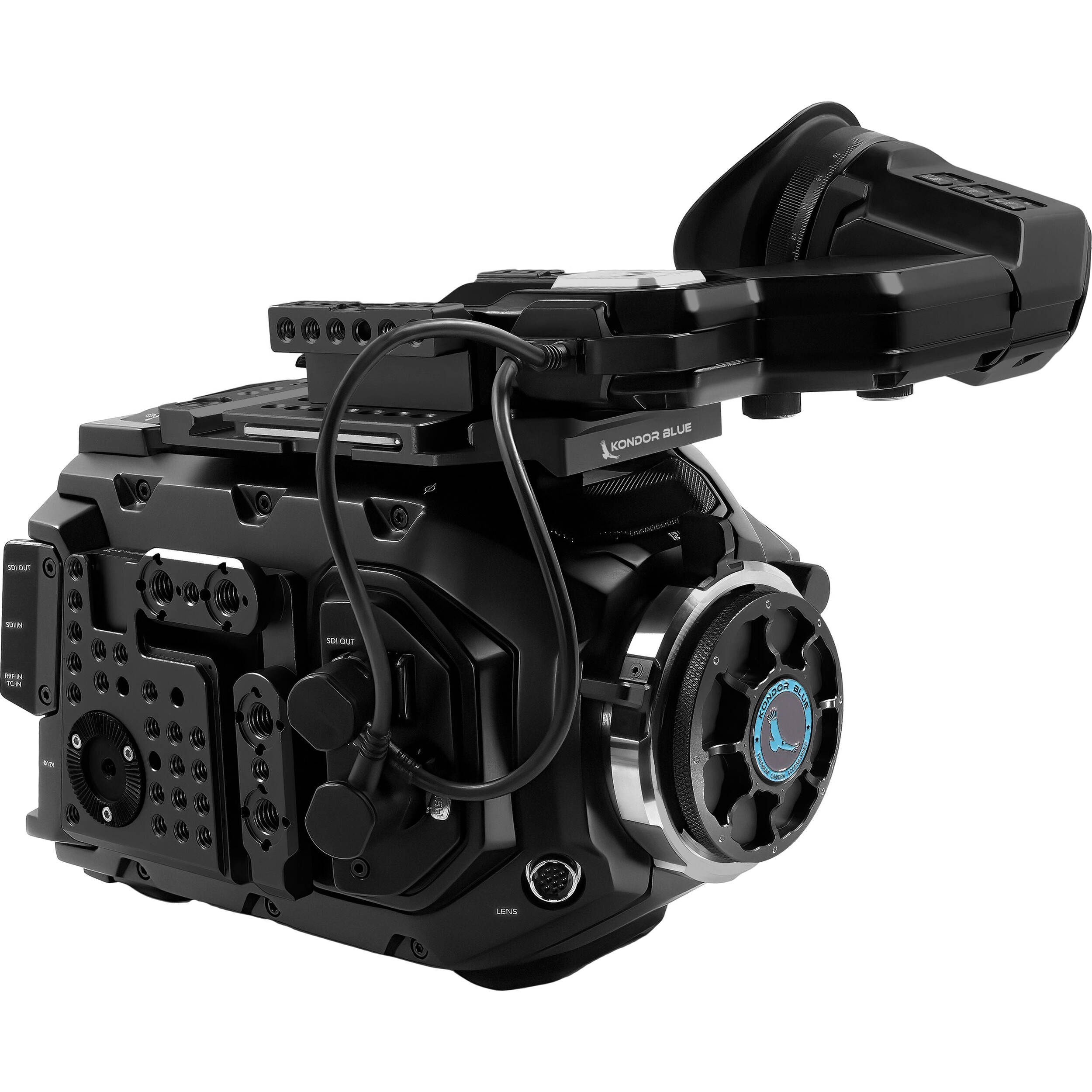 Kondor Blue Camera Cage for Blackmagic Design URSA Mini 12K, 4.6K & 4K (Cage Only, Raven Black)