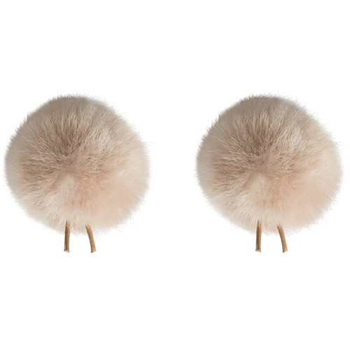 Bubblebee Industries Windbubbles Imitation-Fur Windscreen Set for Lav Mics 5 to 8mm (Beige)
