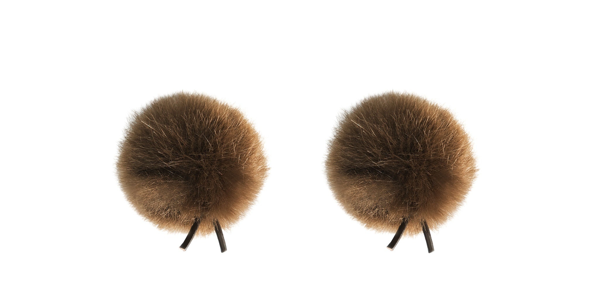 Bubblebee Industries Windbubbles Imitation-Fur Windscreen Set for Lav Mics 5 to 8mm (Brown)