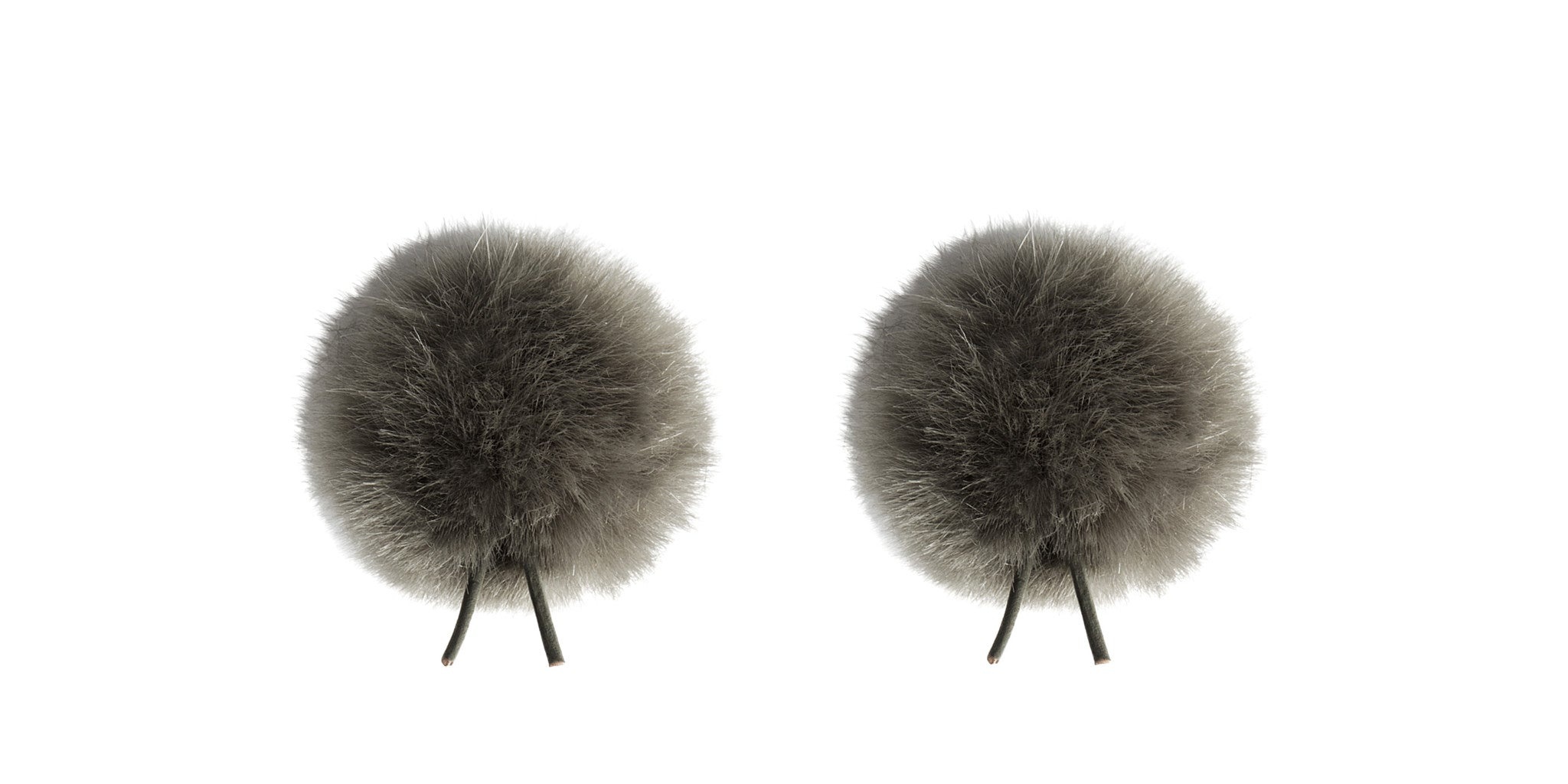 Bubblebee Industries Windbubbles Imitation-Fur Windscreen Set for Lav Mics 5 to 8mm (Grey)