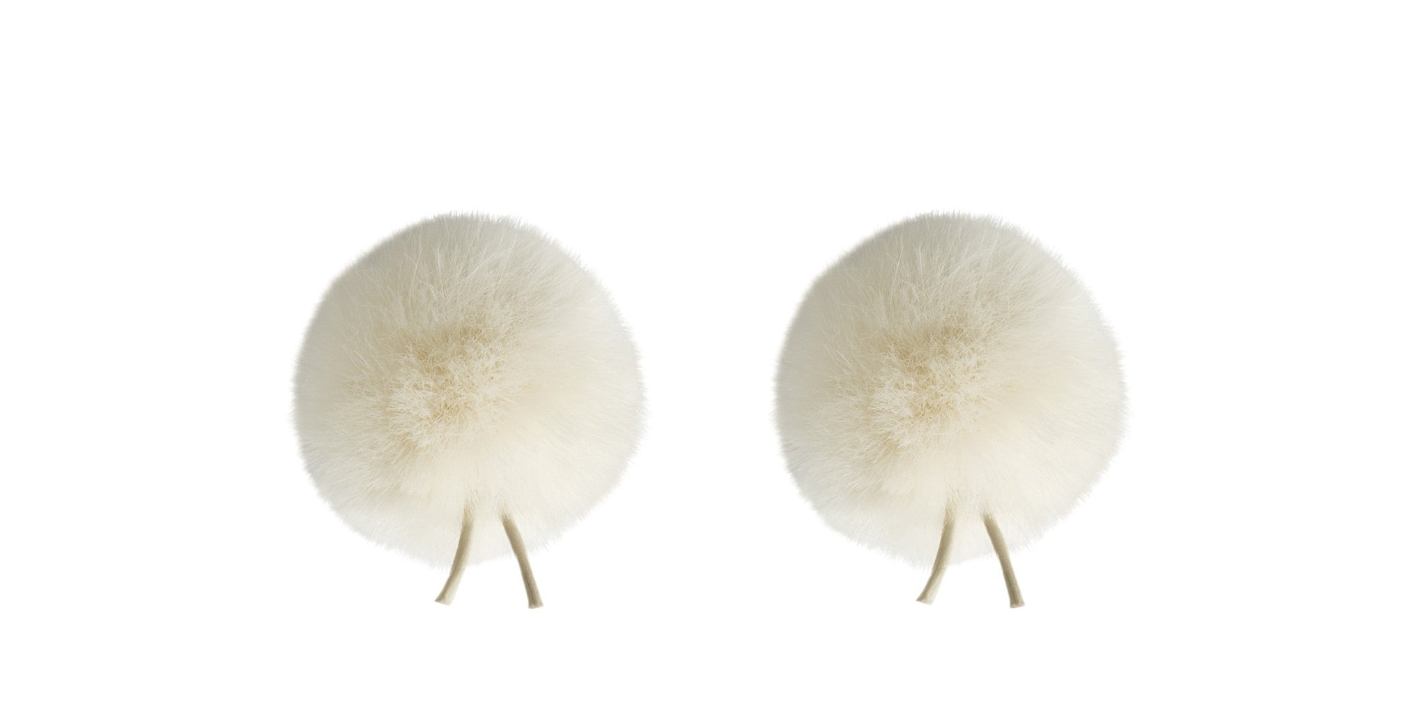 Bubblebee Industries Windbubbles Imitation-Fur Windscreen Set for Lav Mics 5 to 8mm (Off-White)
