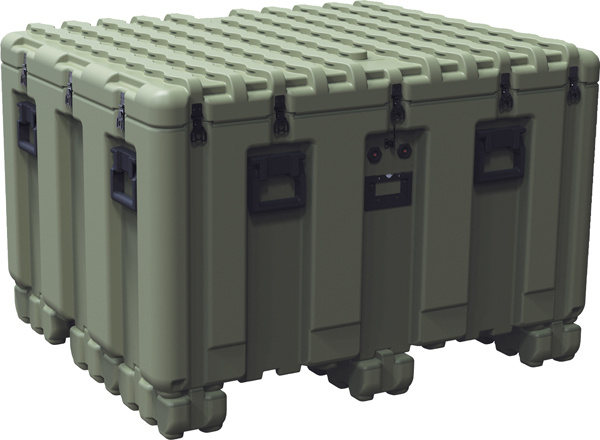 Pelican Hardigg IS4537-2303 Inter-Stacking Pattern Case (Black, No Foam)