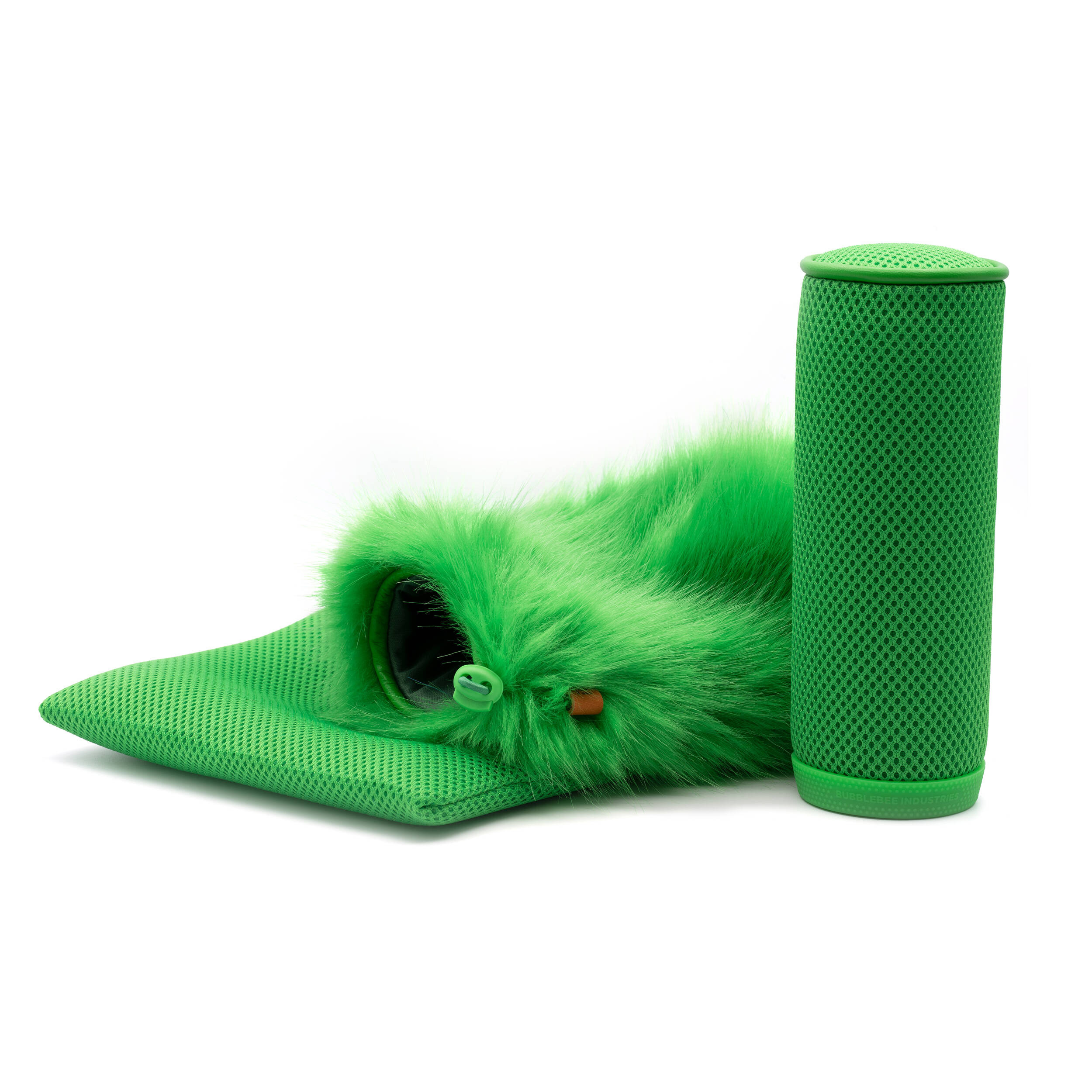Bubblebee Industries Spacer Bubble Windshield & Fur System for Shotgun Mics (Green, Medium)