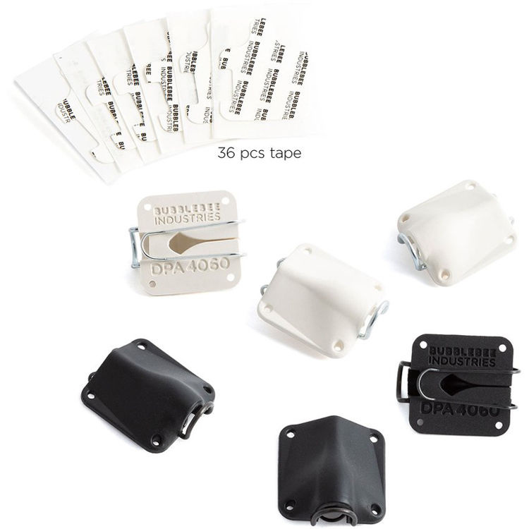 Bubblebee Industries Lav Concealer for DPA 4060 (Set of 6: 3 Black, 3 White)