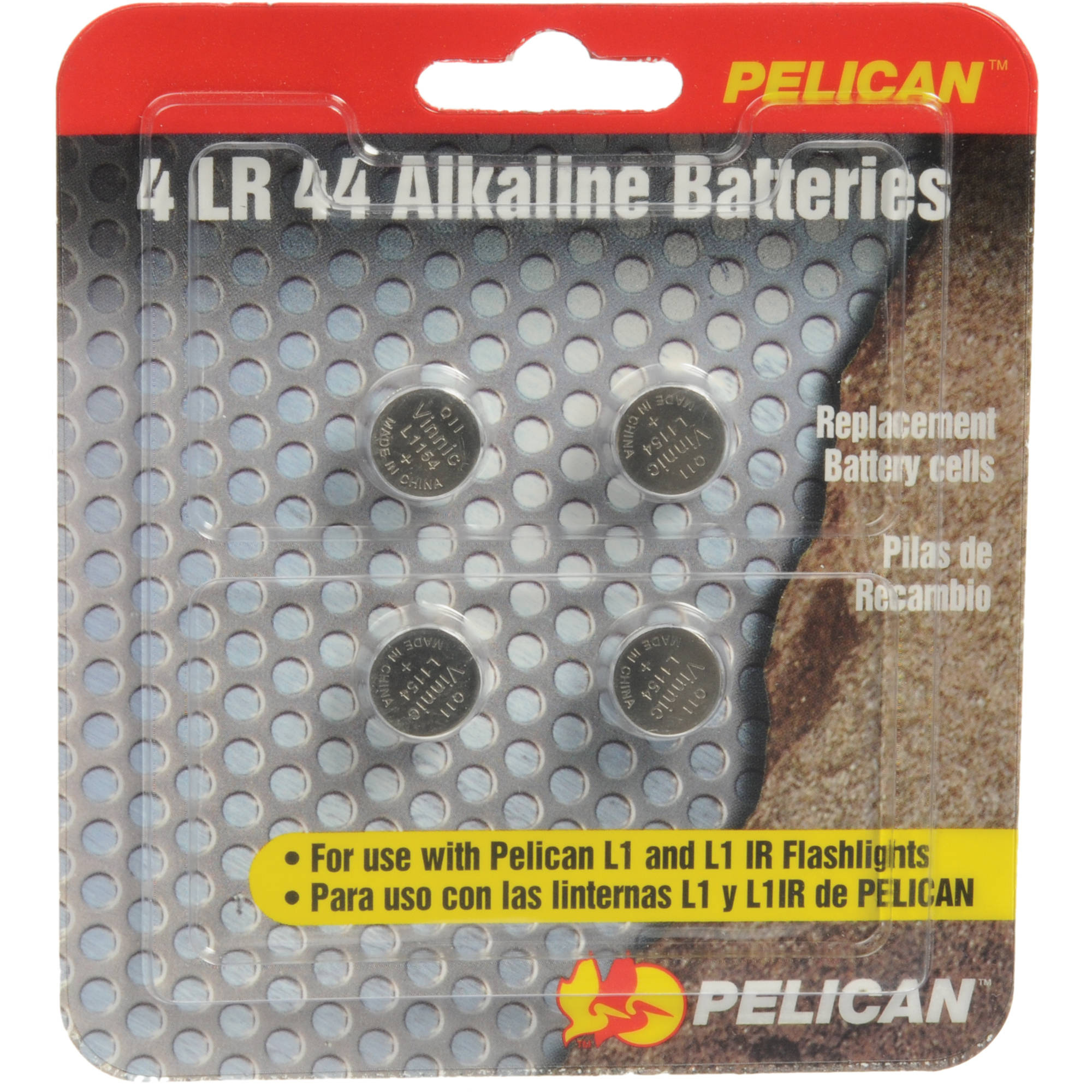 Pelican LR44 Coin Cell 1.5V Alkaline Battery (4-Pack)