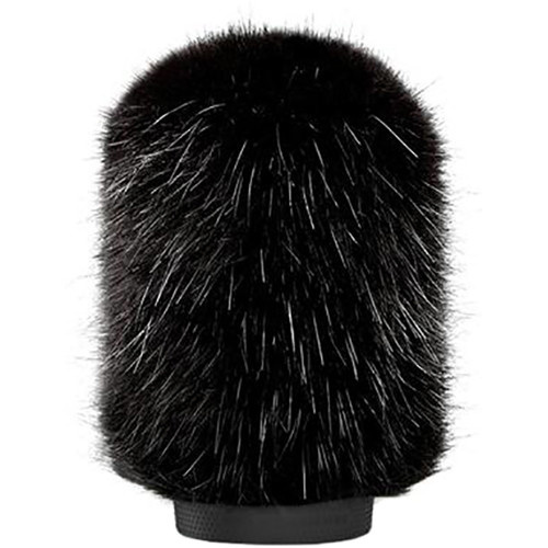 Bubblebee Industries Windkiller Long Fur Slip-On Wind Protector for 18 to 24mm Mics (Small, Black)