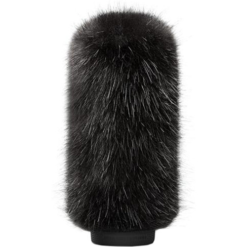 Bubblebee Industries Windkiller Long Fur Slip-On Wind Protector for 18 to 24mm Mics (XL, Black)