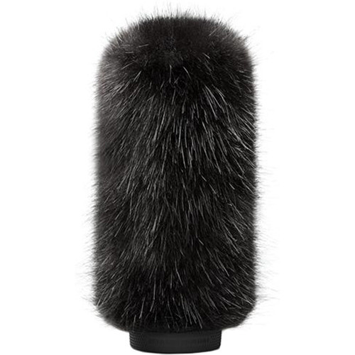 Bubblebee Industries Windkiller Long Fur Slip-On Wind Protector for 23 to 26mm Mics (XL, Black)