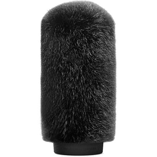 Bubblebee Industries Windkiller Short Fur Slip-On Wind Protector for 18 to 24mm Mics (Medium, Black)