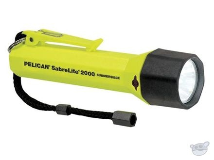 Pelican Sabrelite 2000 Flashlight 3 'C' Xenon Lamp - Rated up to 3.28' (Neon Green)