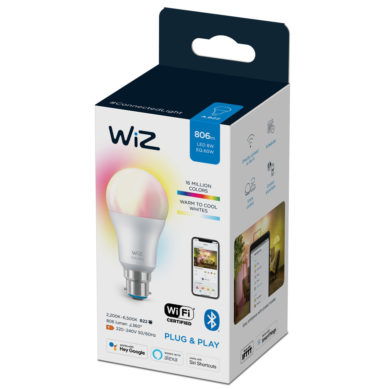 WiZ Colour A60 B22 GEN2 Wi-Fi Bulb
