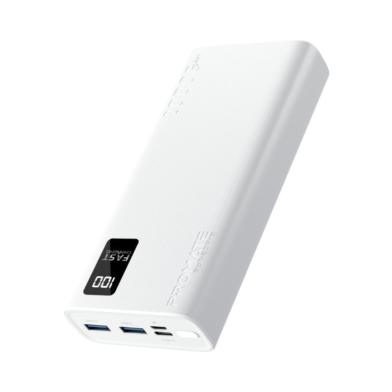 Promate Bolt-20 Pro 20000mAh Smart Charging Power Bank (White)