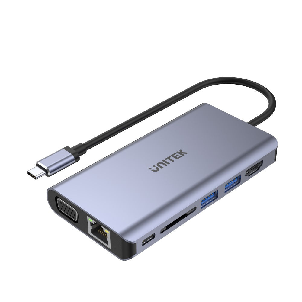 UNITEK D1019B 8-in-1 USB-C Dual Display Hub