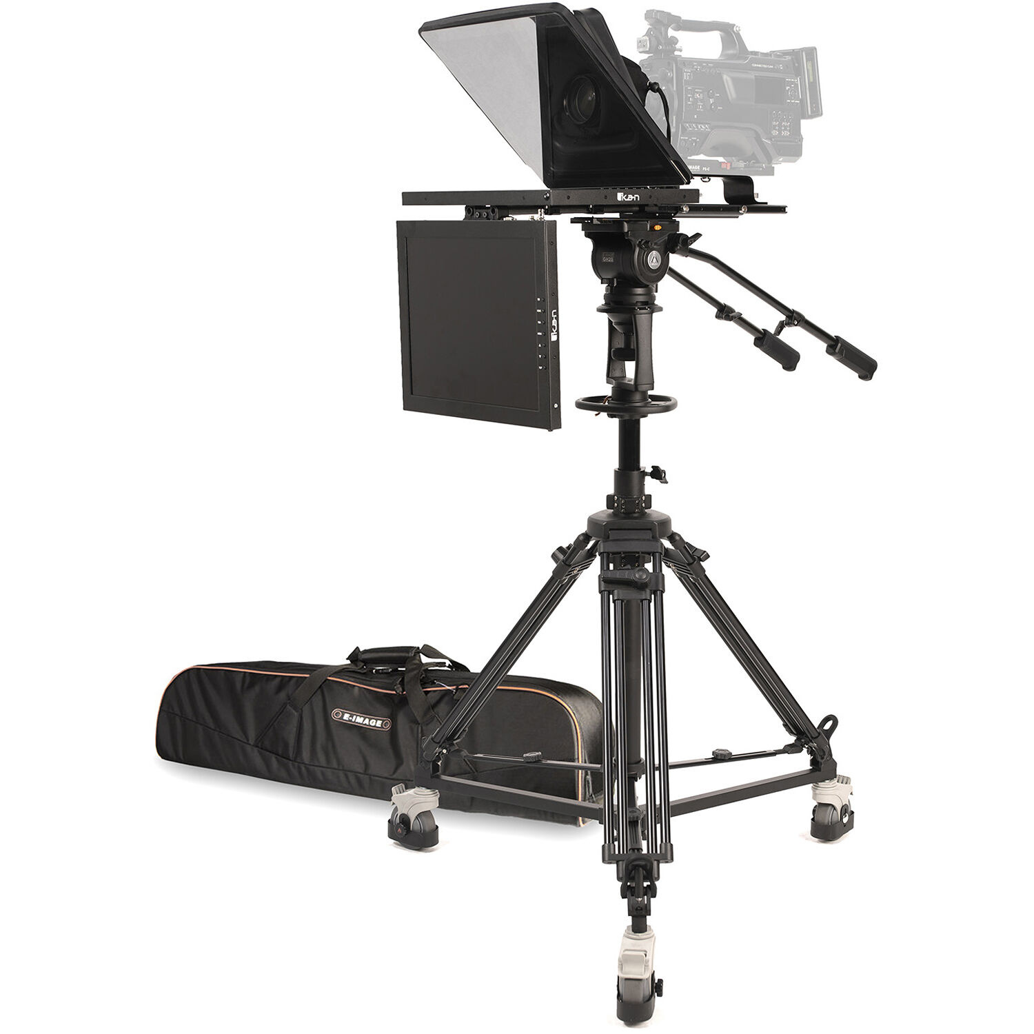 Ikan PT4500 SDI 15" Teleprompter, Pedestal & Dolly Turnkey with Talent Monitor