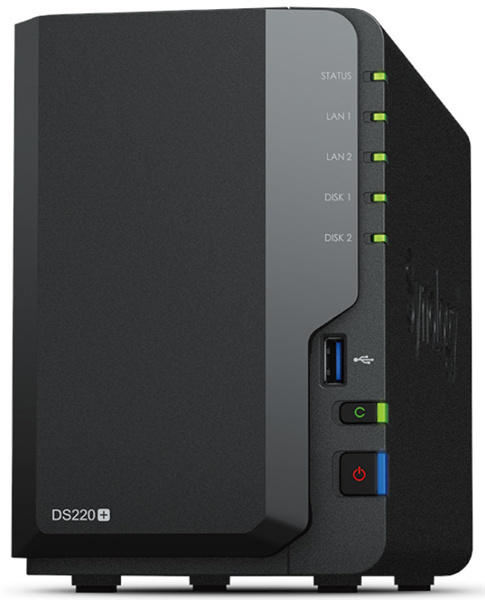 Synology DiskStation DS220+ 2-Bay NAS Enclosure (16TB)