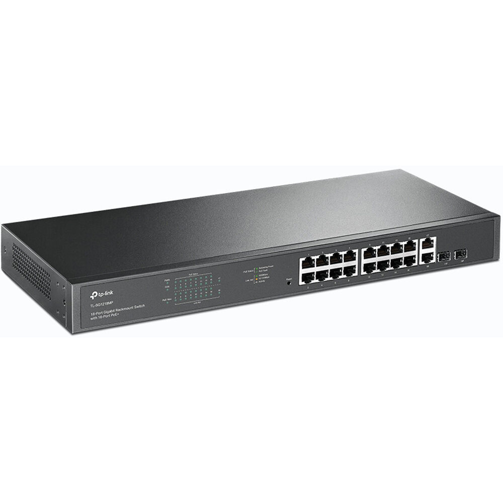 TP-Link JetStream TL-SG1218MP 16-Port Gigabit PoE+ Compliant Managed Switch with SFP