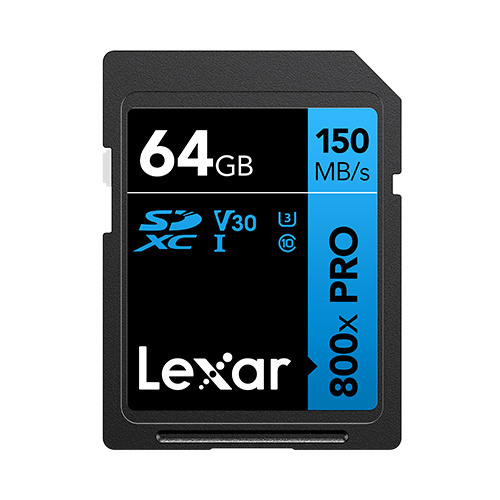 Lexar High-Performance 800x PRO SDHC/SDXC UHS-I Card BLUE Series (64GB)