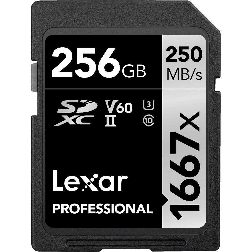 Lexar 256GB Professional 1667x UHS-II SDXC Memory Card - Open Box