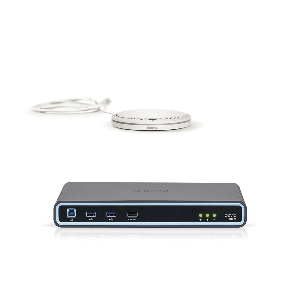 Biamp Devio SCR-20 & TTM-XEX Conferencing Bundle (White)
