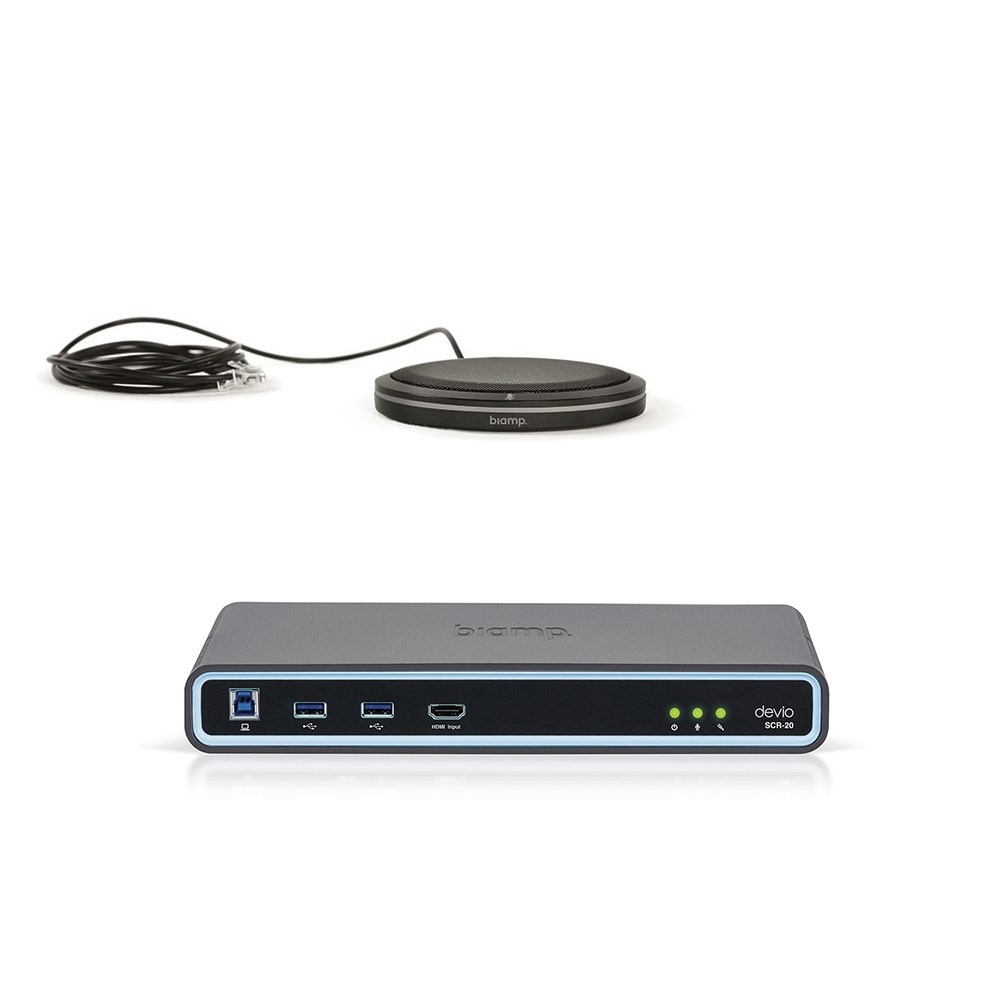 Biamp Devio SCR-20 & TTM-XEX Conferencing Bundle (Black)