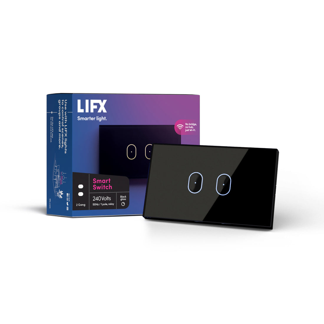 LIFX 2-Button Wi-Fi Controlled Smart Switch (Black)