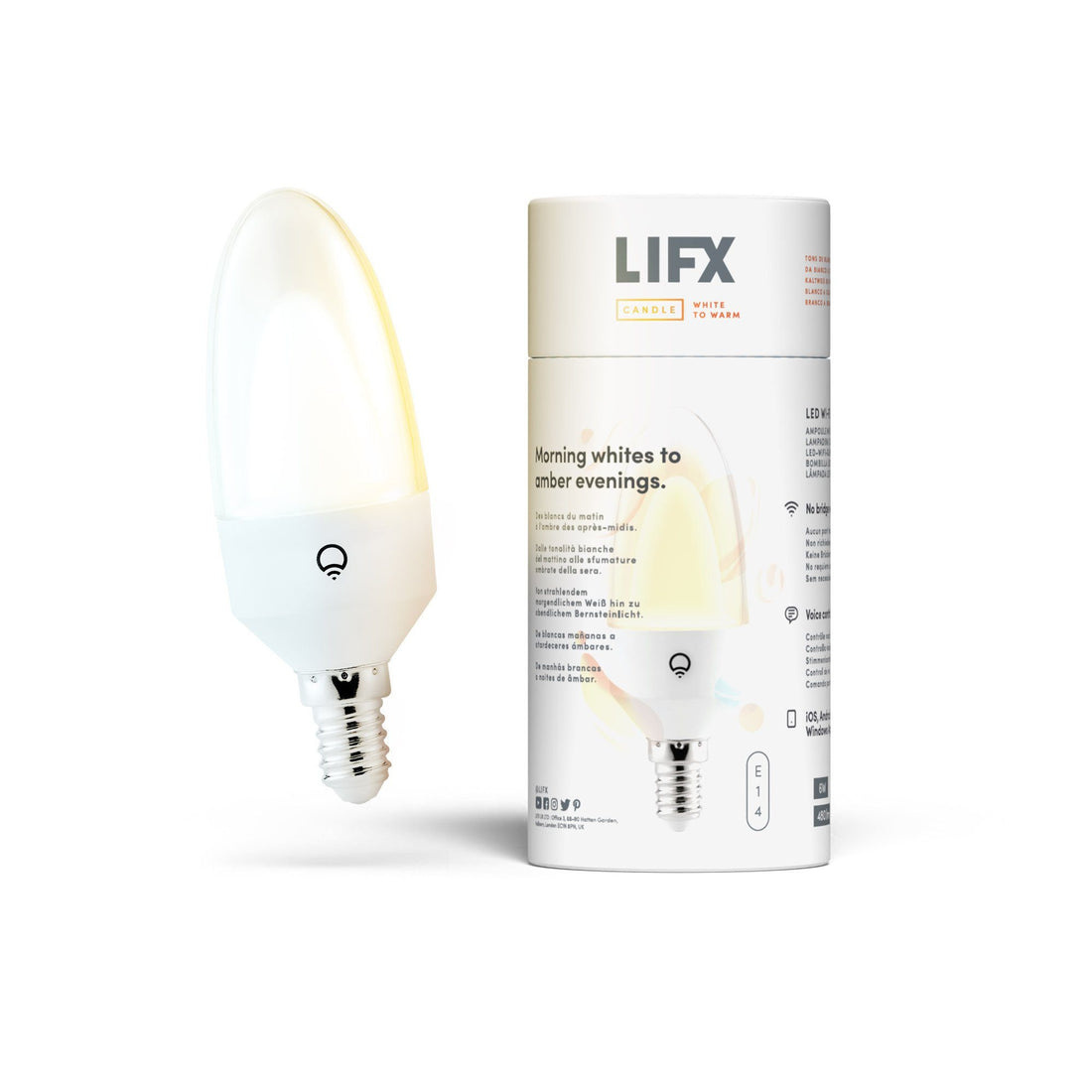 LIFX White to Warm Candle E14 Edison Screw LED Bulb