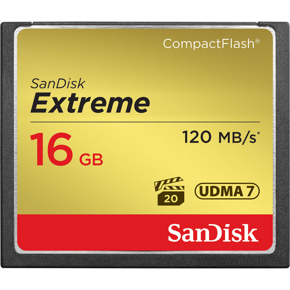 SanDisk 16GB Extreme CompactFlash Memory Card