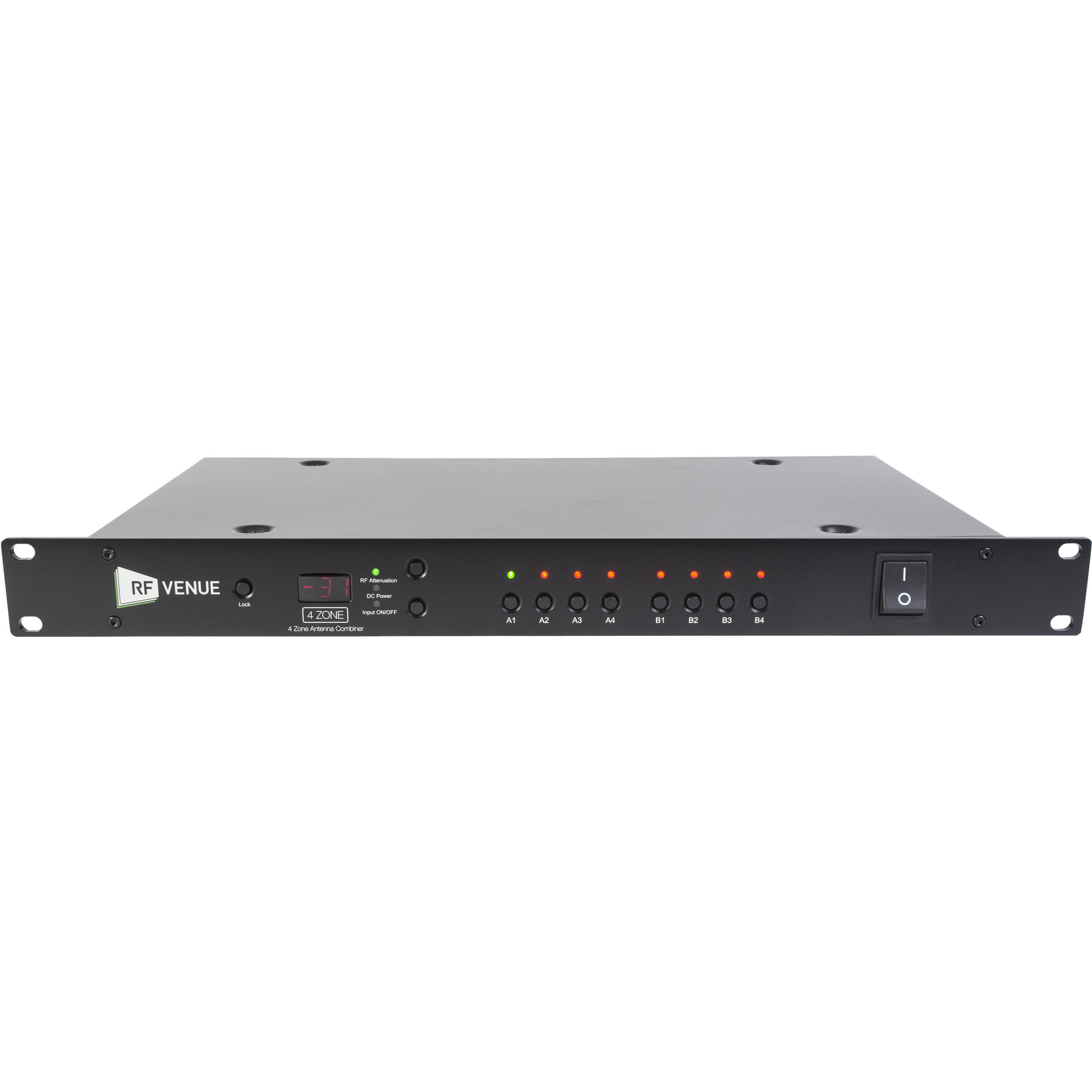 RF Venue 4 Zone Antenna Combiner for Wireless Mic Receivers