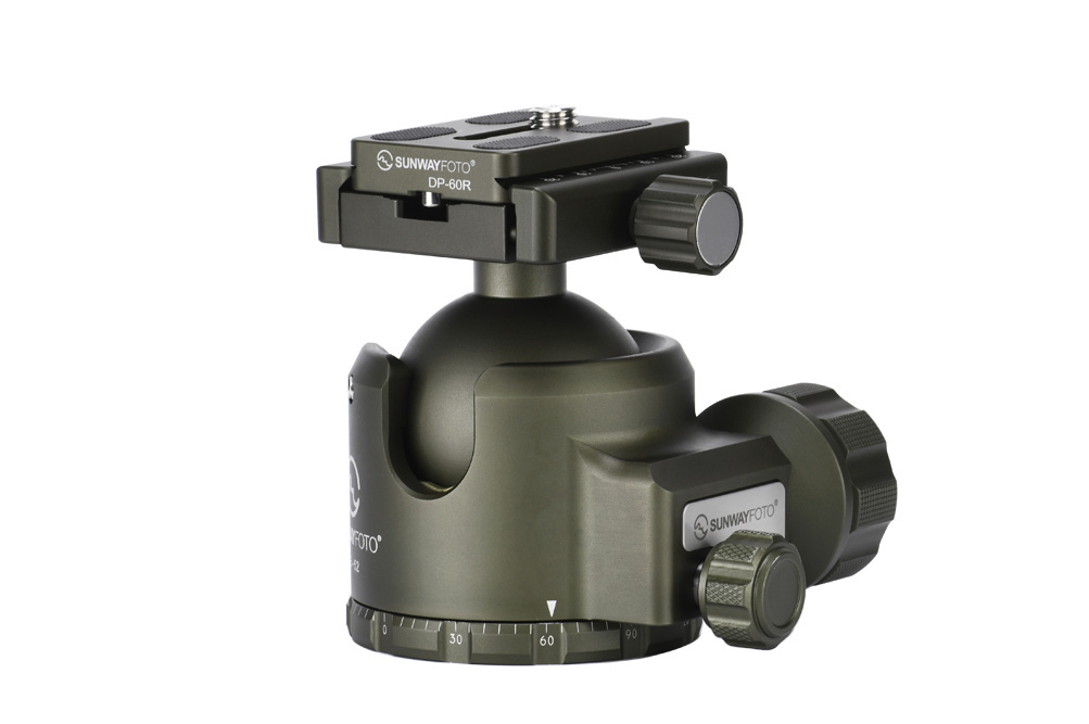 Sunwayfoto XB-52DLG Low-Profile Ball Head with Duo-Lever Clamp (Army Green)