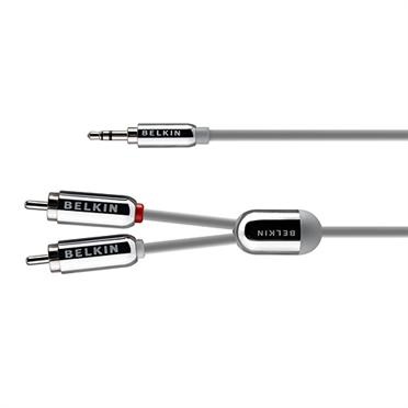 Belkin 3.5mm Jack to dual RCA Stereo Cable (Gray) 7'