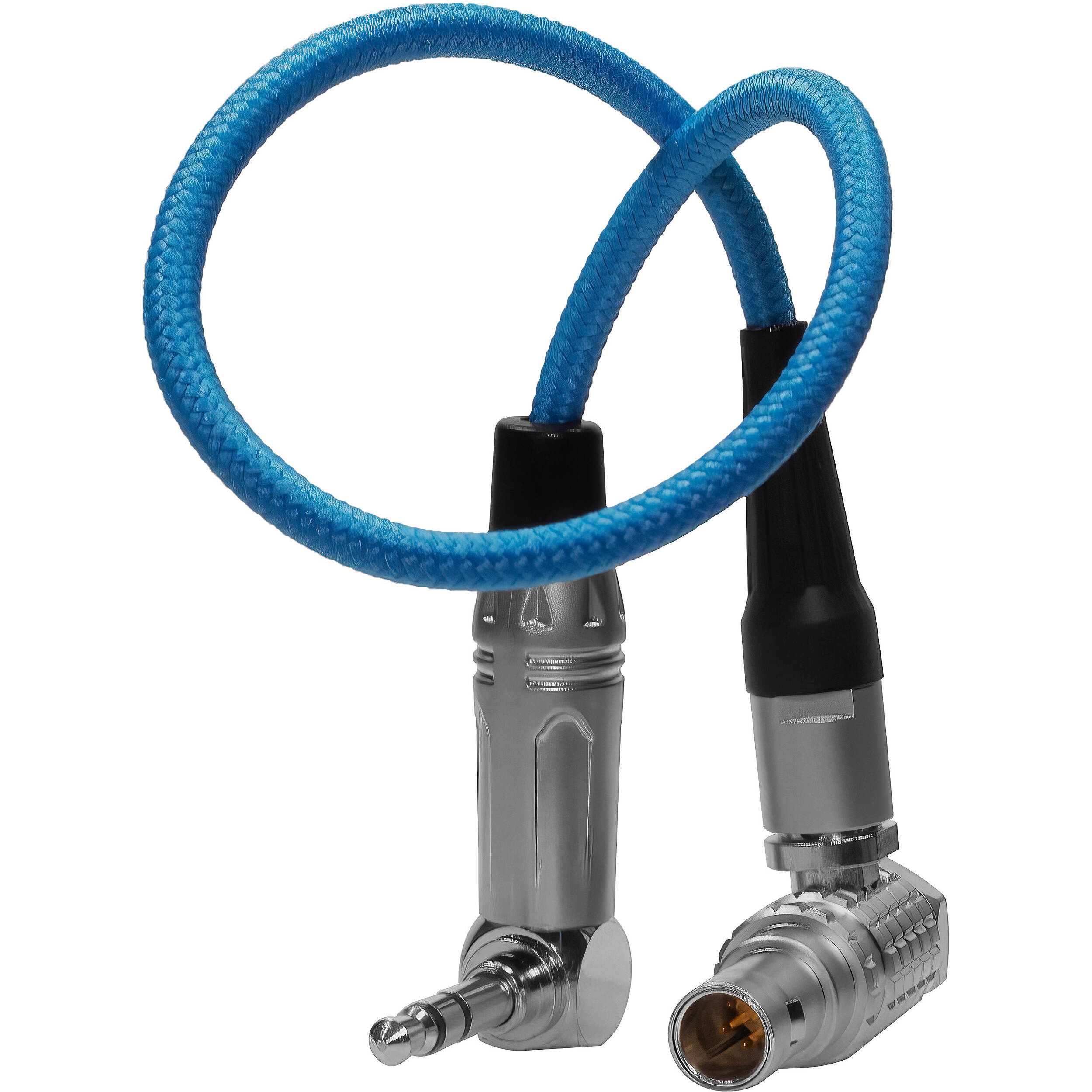 Kondor Blue EXT LEMO 9-Pin to 3.5mm Right-Angle Timecode Cable for RED KOMODO/V-RAPTOR (25cm)
