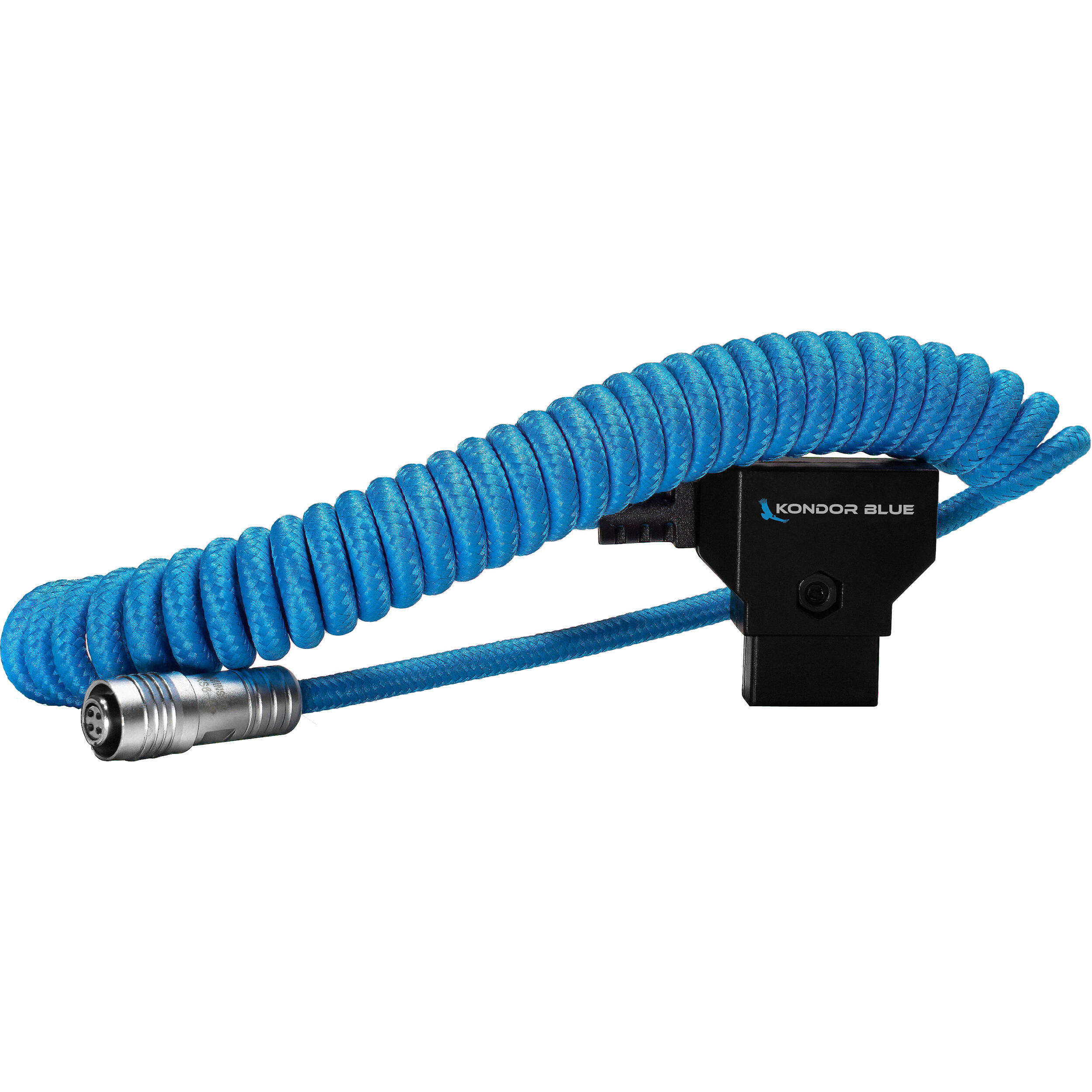 Kondor Blue Coiled D-Tap to 4-Pin Cable for Select Portkeys Monitors (30 to 60cm)