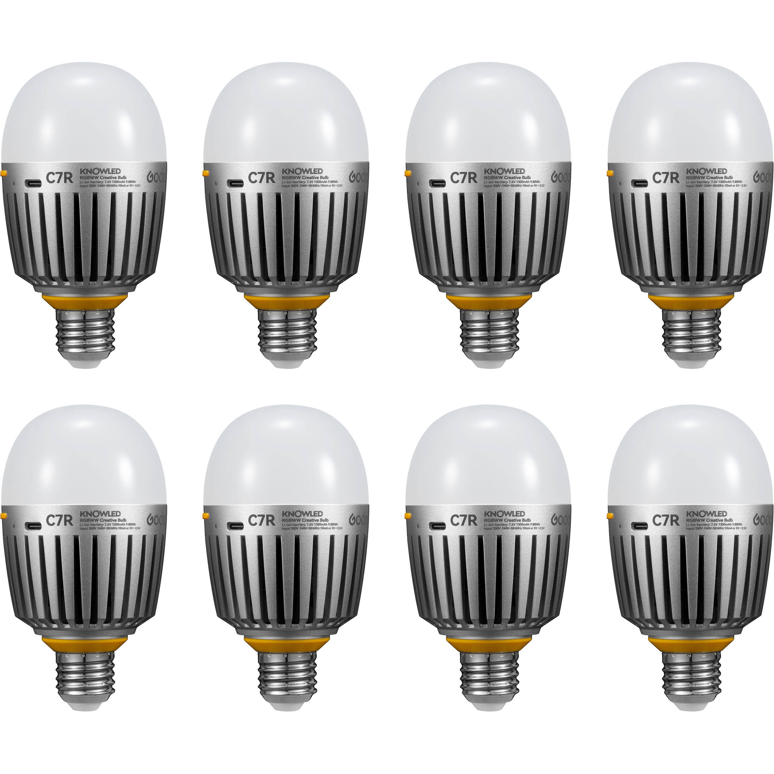 Godox C7R KNOWLED RGBWW Creative Bulb (8-Light Kit)