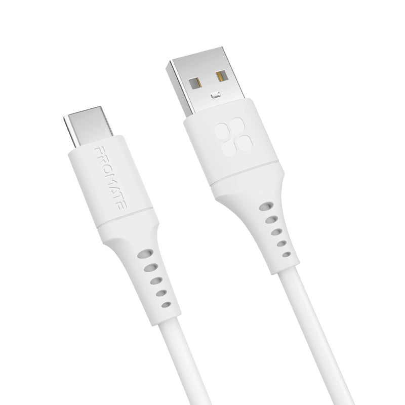 Promate PowerLink USB-A to USB-C Cable (1.2m, White)