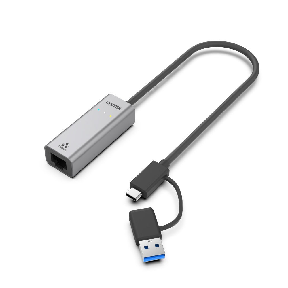 UNITEK U1313C Hybrid USB-C/ USB-A to 2.5G Gigabit Ethernet Adapter