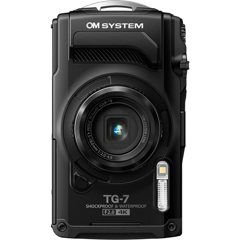 OM SYSTEM Tough TG-7 Digital Camera (Black) | Rubber Monkey | NZ