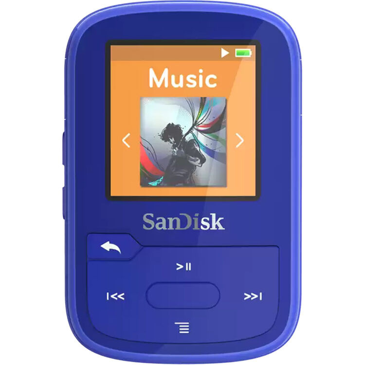 SanDisk 32GB Clip Sport Plus MP3 Player (Blue) - Open Box