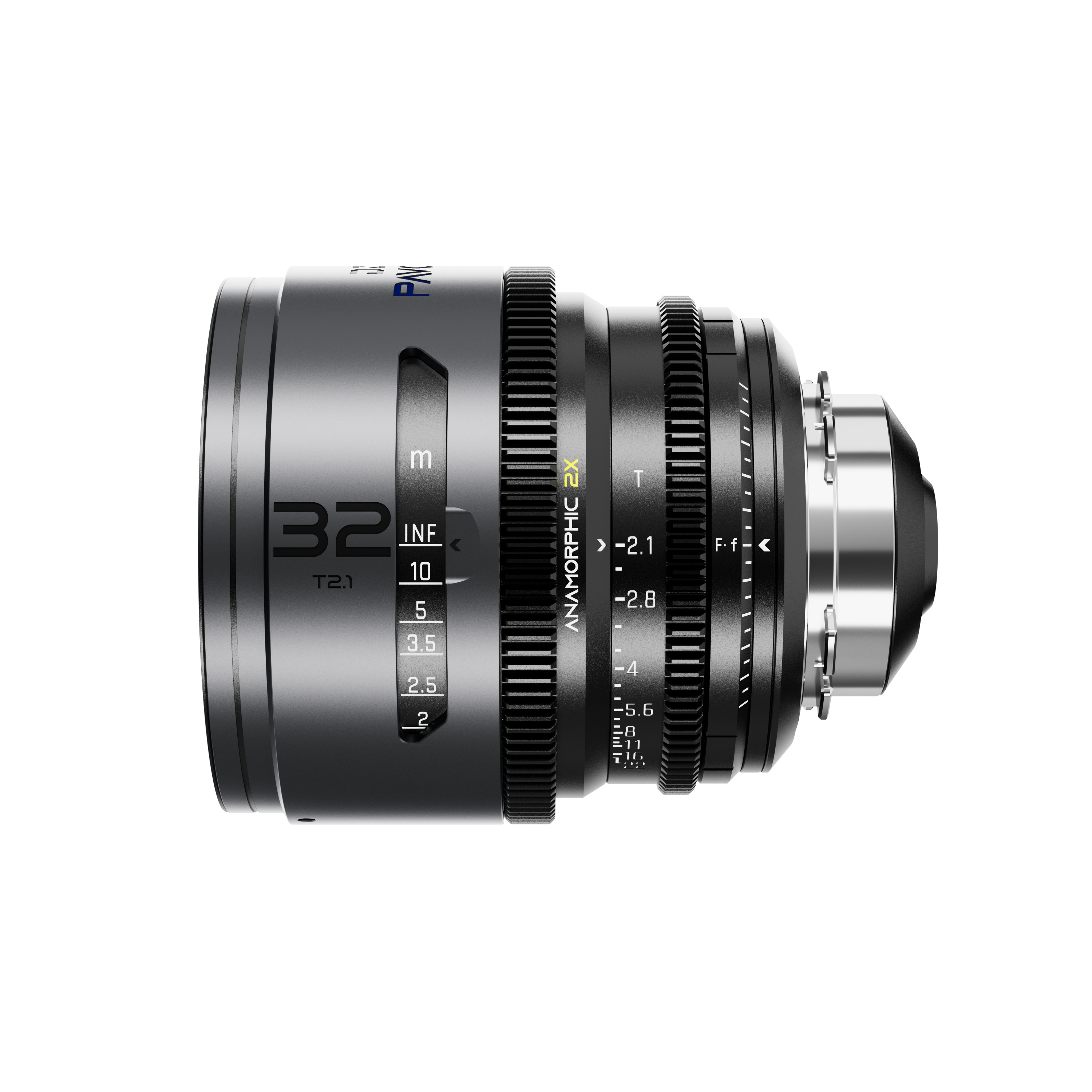 DZOFilm PAVO 32mm T2.1 2x Anamorphic Prime Lens (Blue Coating, PL/EF Mount, Meters)