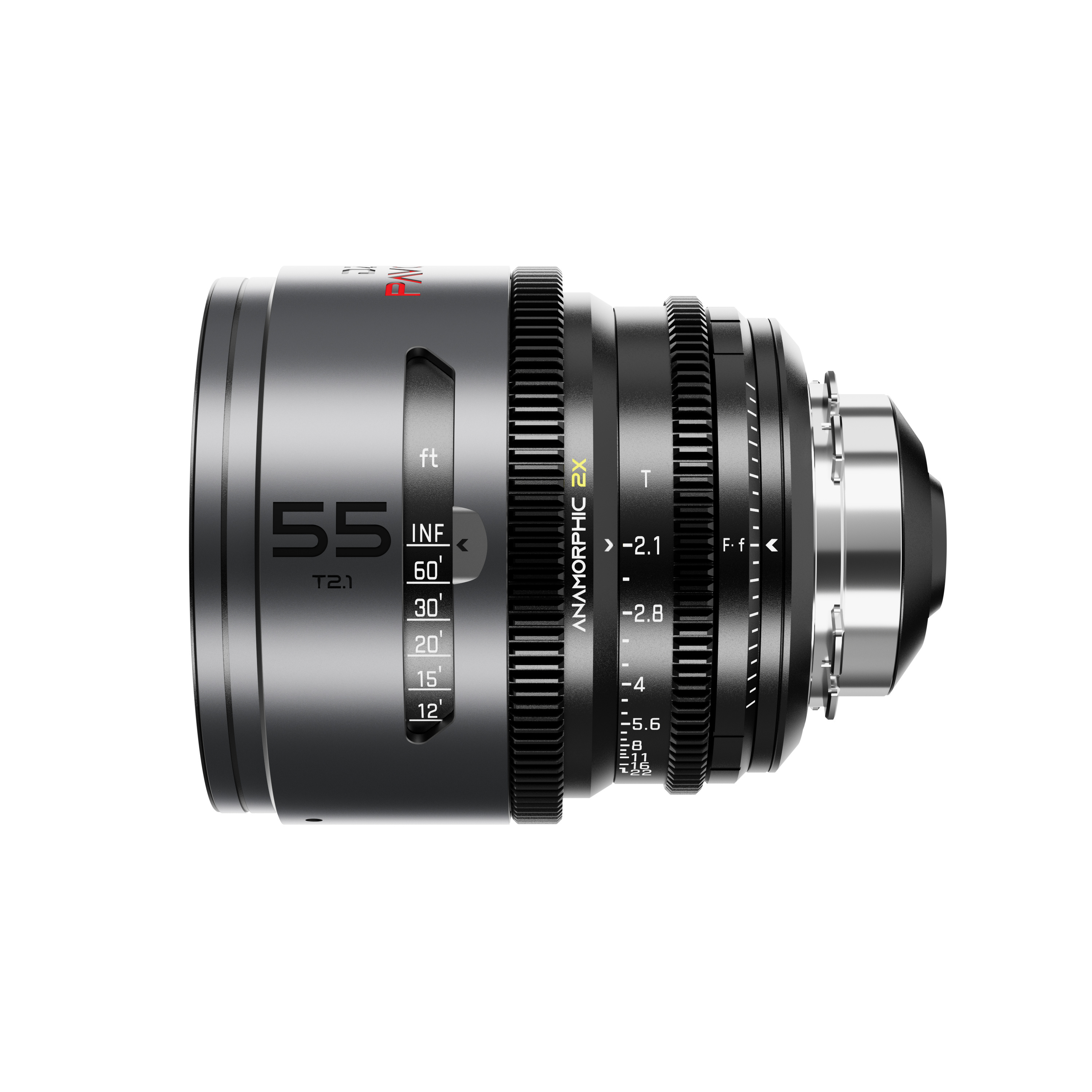 DZOFilm PAVO 55mm T2.1 2x Anamorphic Prime Lens (Neutral Coating, PL/EF Mount, Feet)